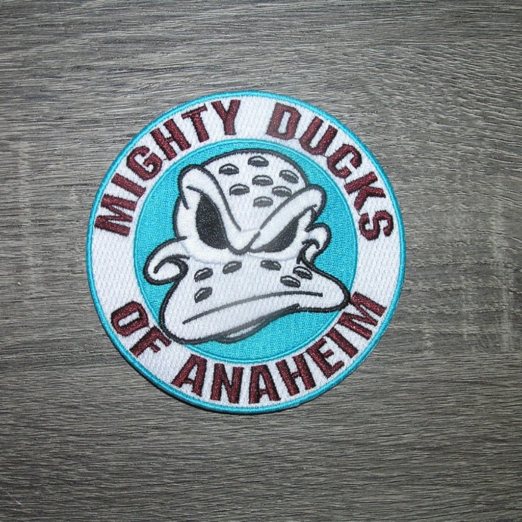 Anaheim Mighty Ducks Shoulder Embroidered Iron On Patch 4 X 4